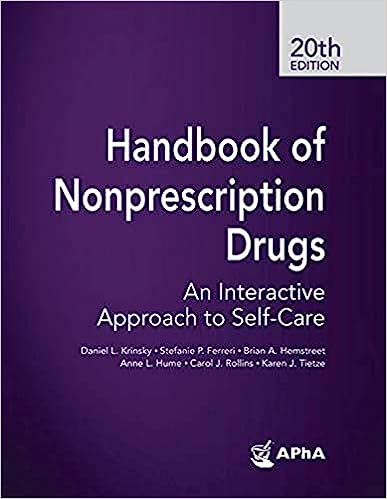 Handbook of Nonprescription Drugs: An Interactive Approach to Self-Care (20th Edition) - Pdf